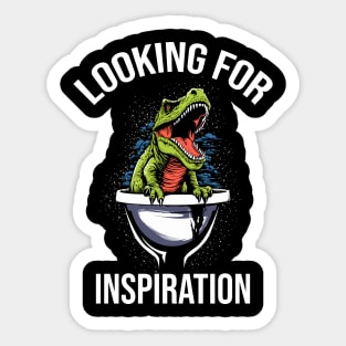 T rex looking for inspiration Sticker